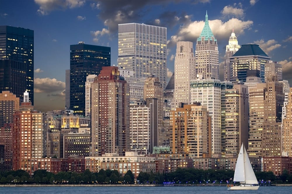 best neighborhoods NYC New York manhattan skyline seen from water