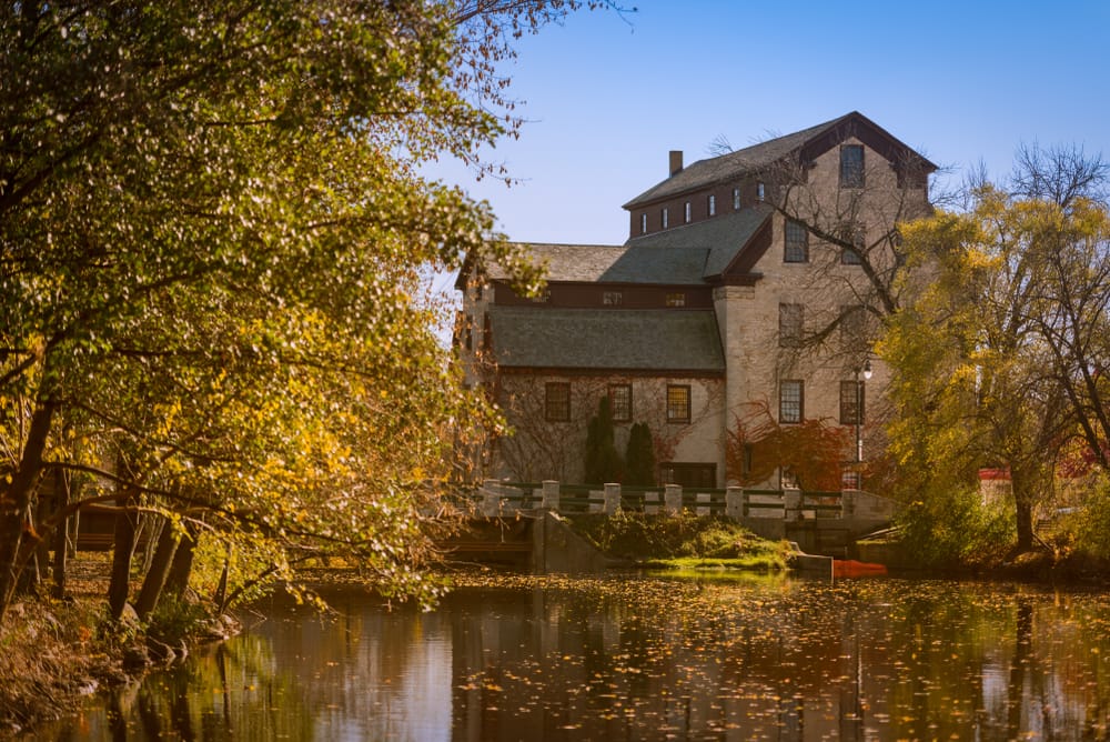 Old mill house in the countryside at Cedarburg, Wisconsin