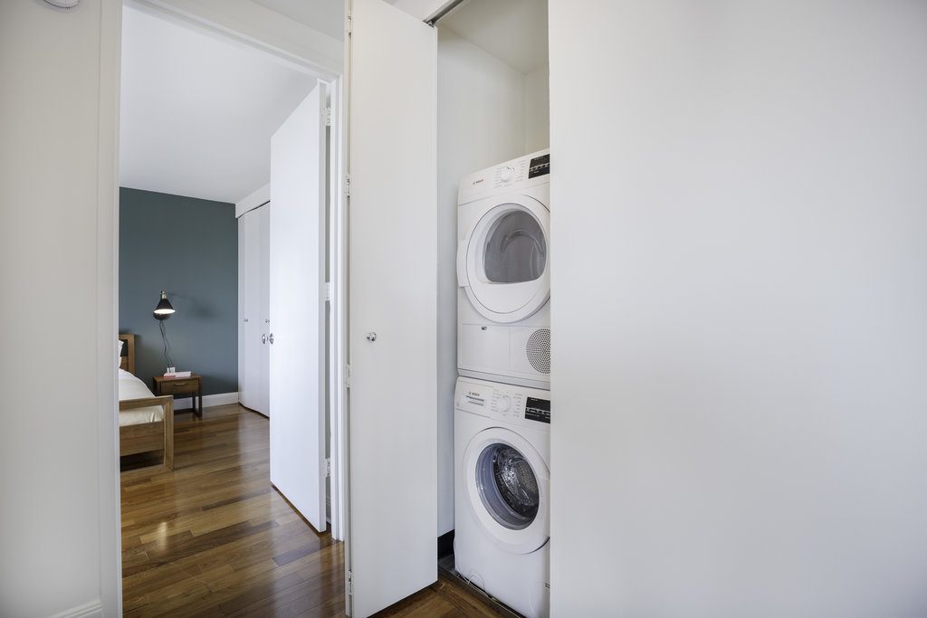 washer and dryer in an apartment