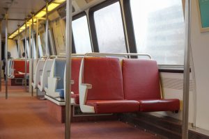 leather seats inside the metrotrain 