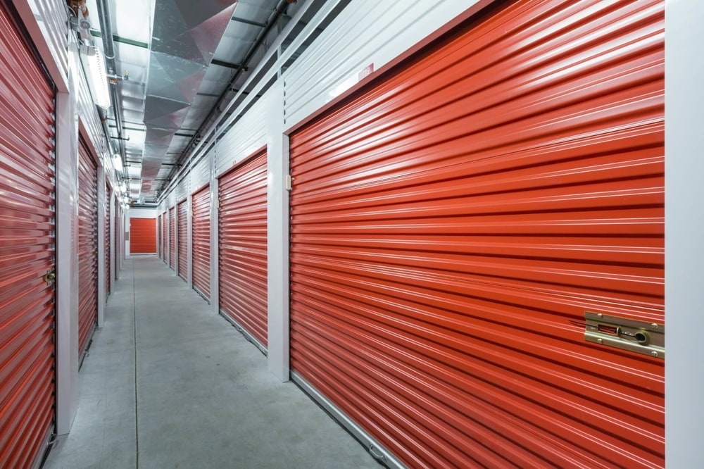 short term storage facilities red aluminium garage doors 