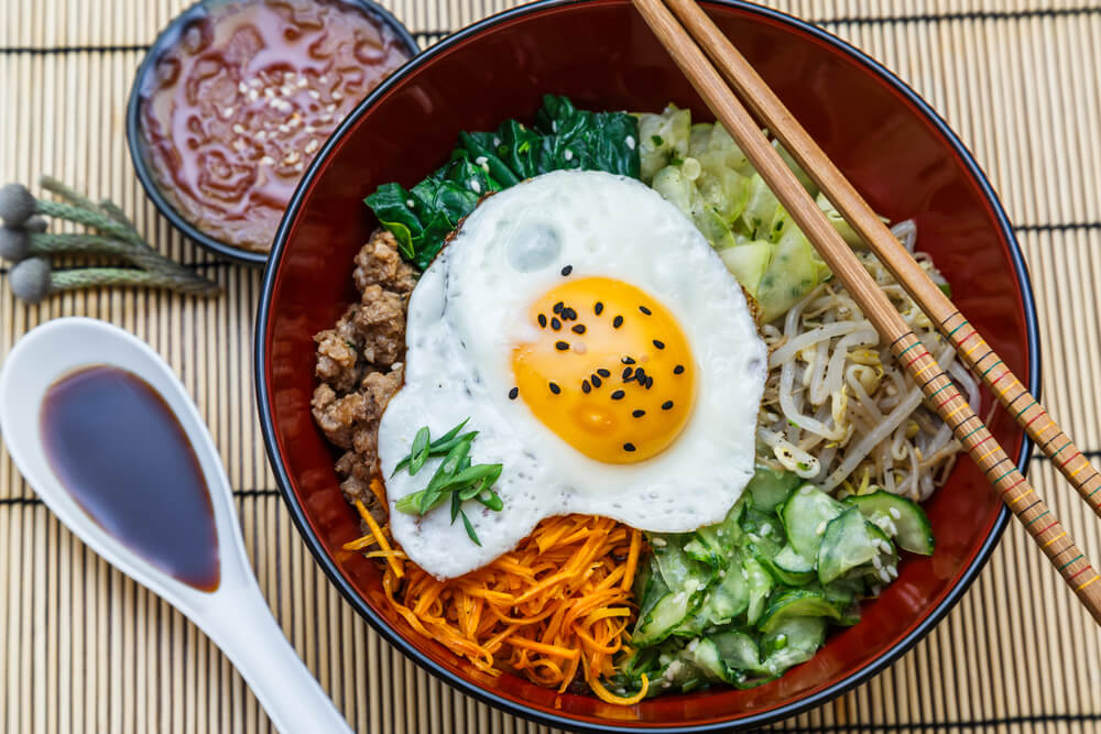 Korean bibimbap bowl