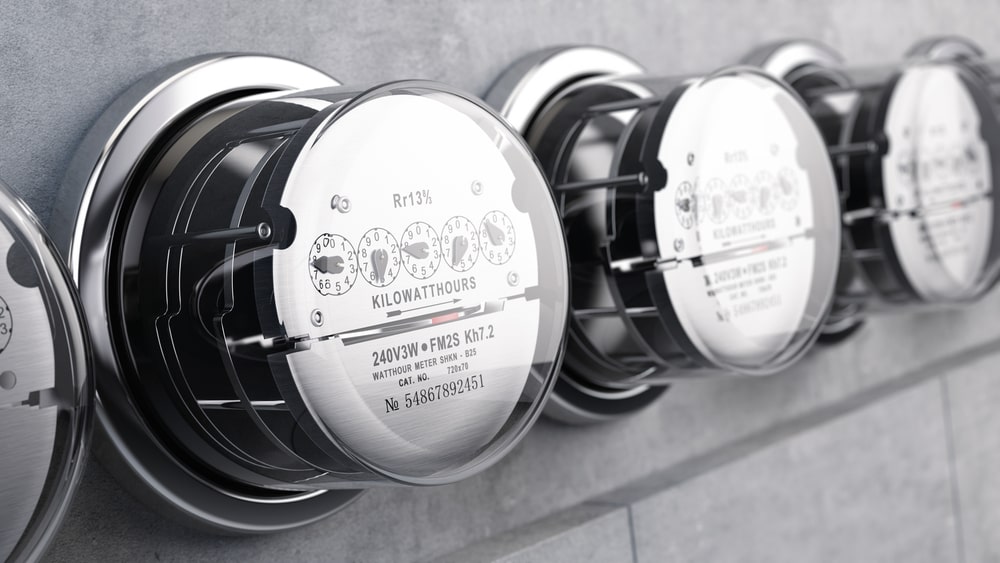  a series of electric meters