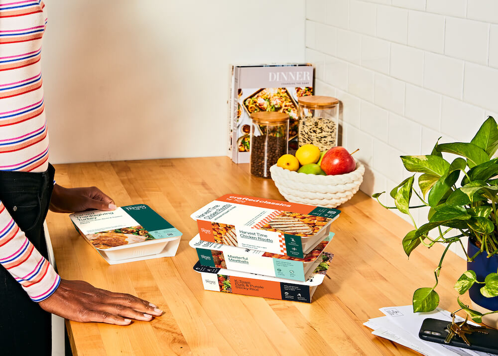 a freshly meal delivered to a blueground apartment