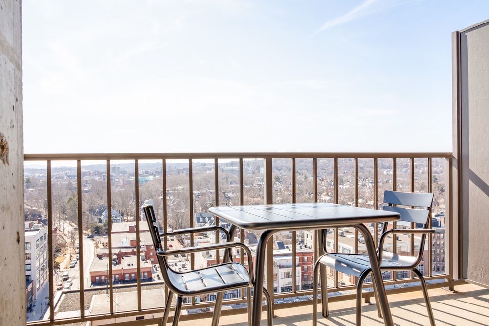 furnished rental apartment with a balcony in boston