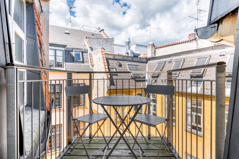 furnished rental apartment with a balcony in copenhagen