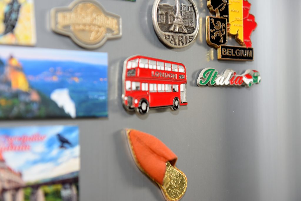 Fridge magnets from travels
