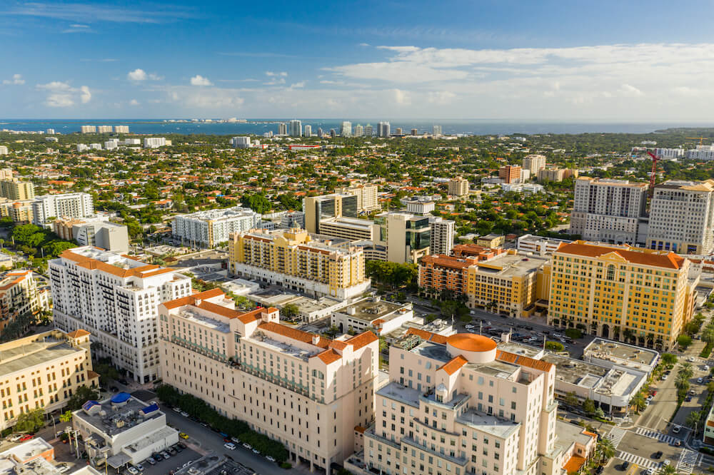 Landscape view of Coral Gables, Miami