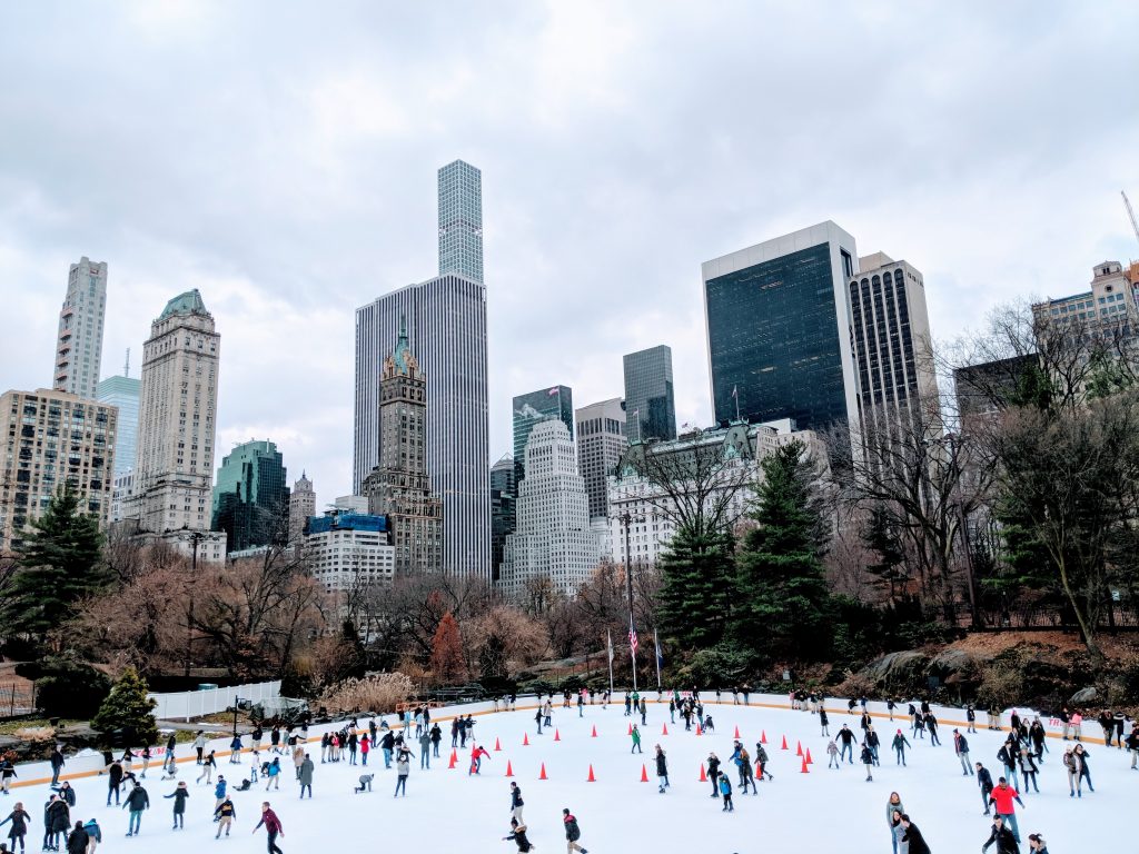 Central Park ice skaters