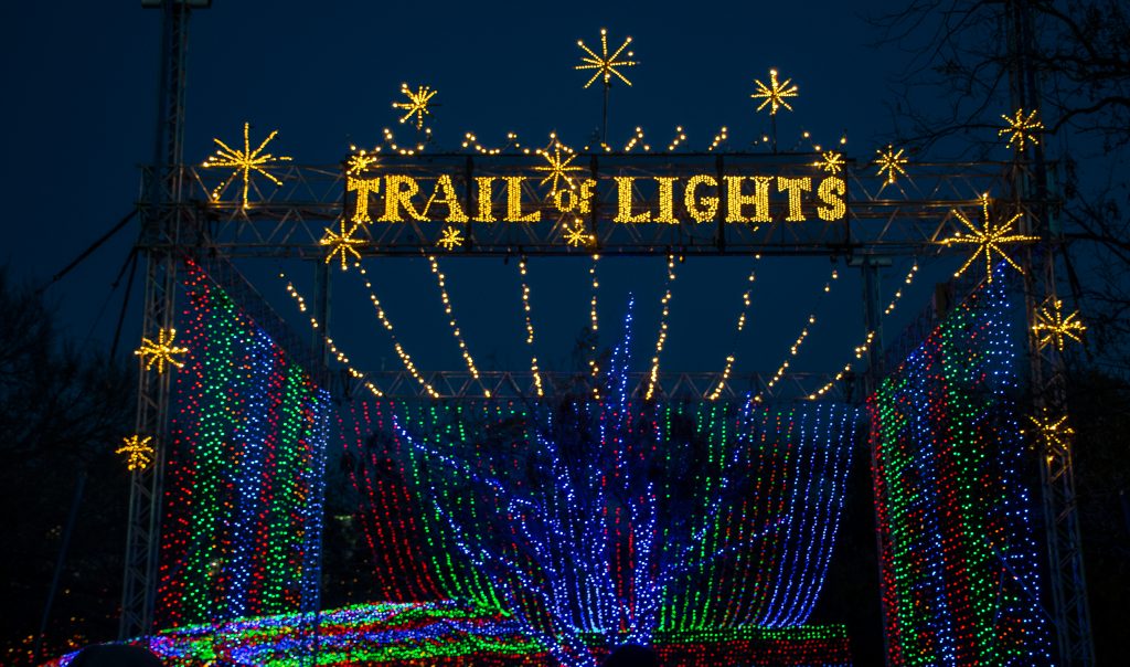 Trail of lights in Austin