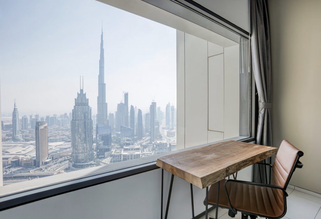 Apartment view of Burj Khalifa